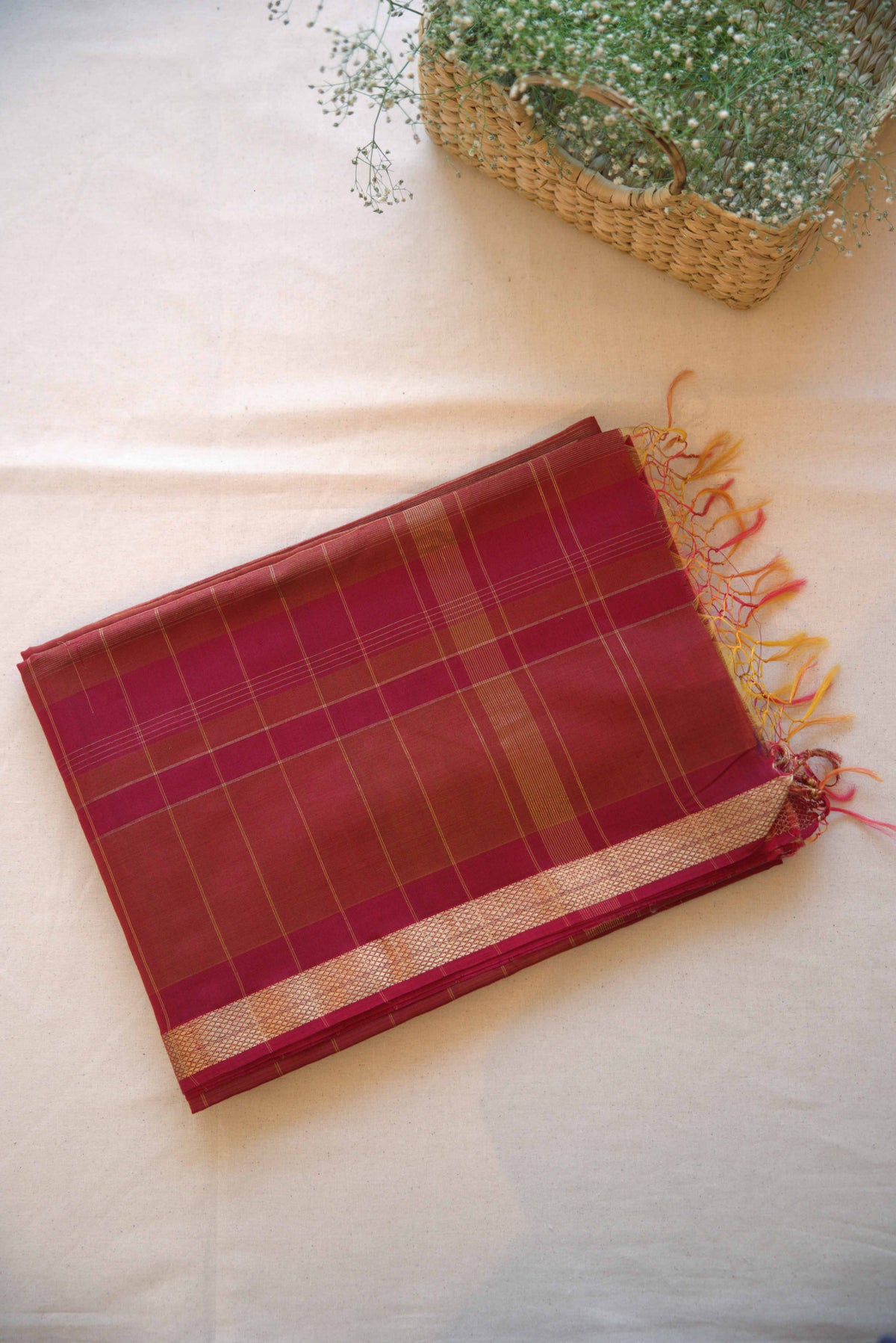 Maheshwari Silk Cotton Saree M077