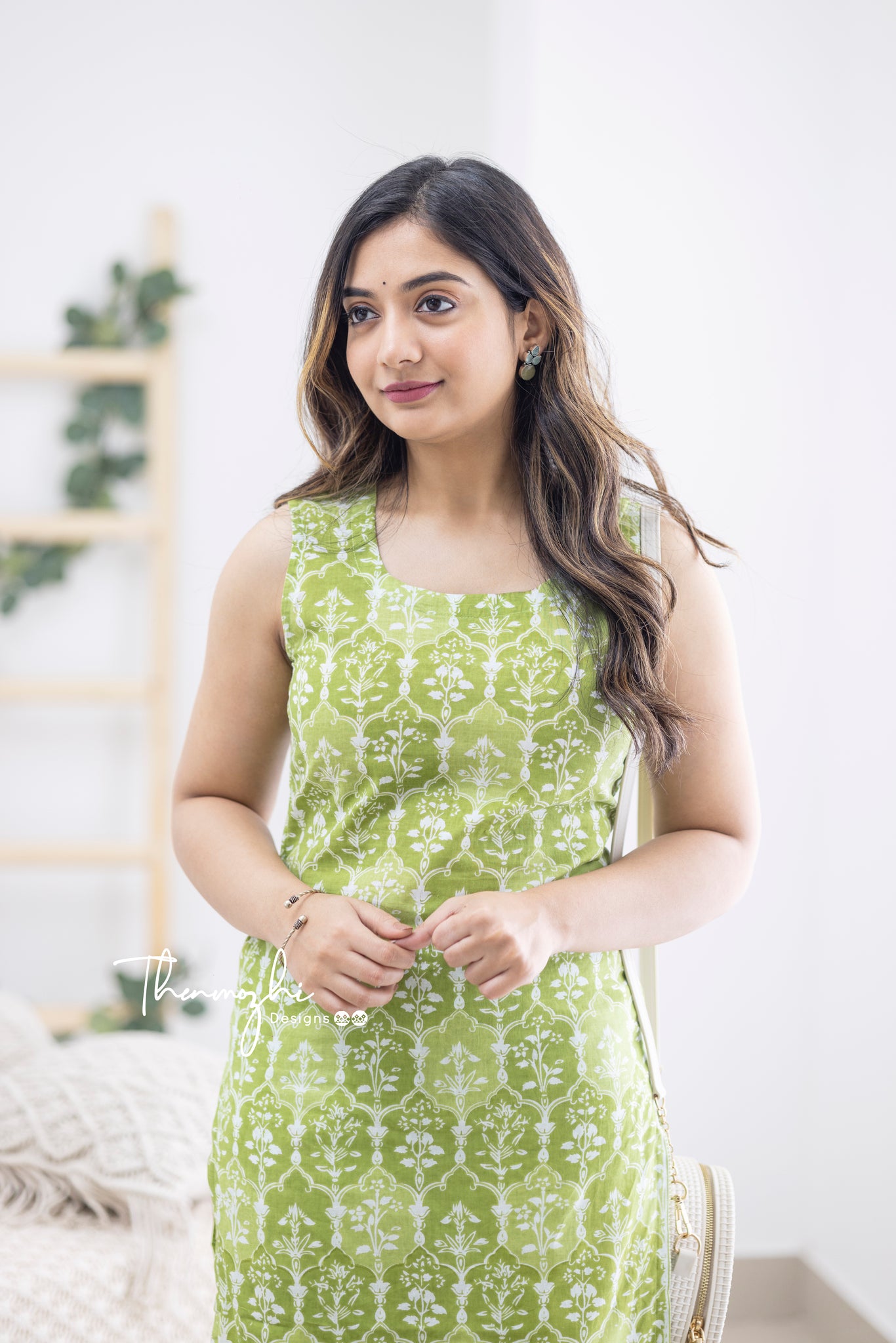 Aathmika - Green Cotton Kurta Set