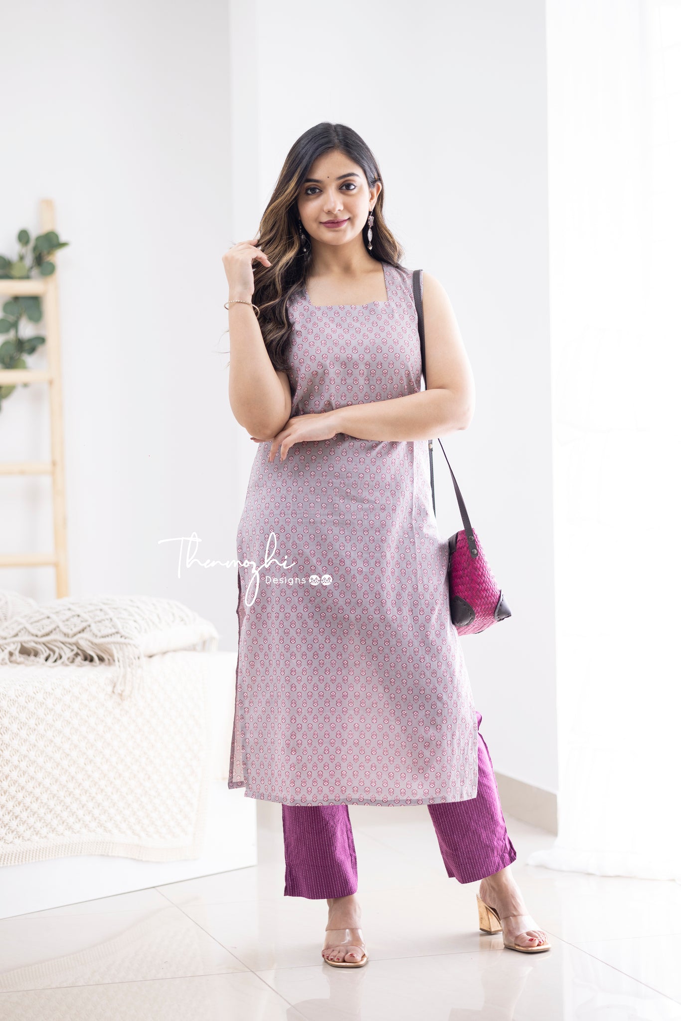Amaya - Purple Cotton Kurta Set