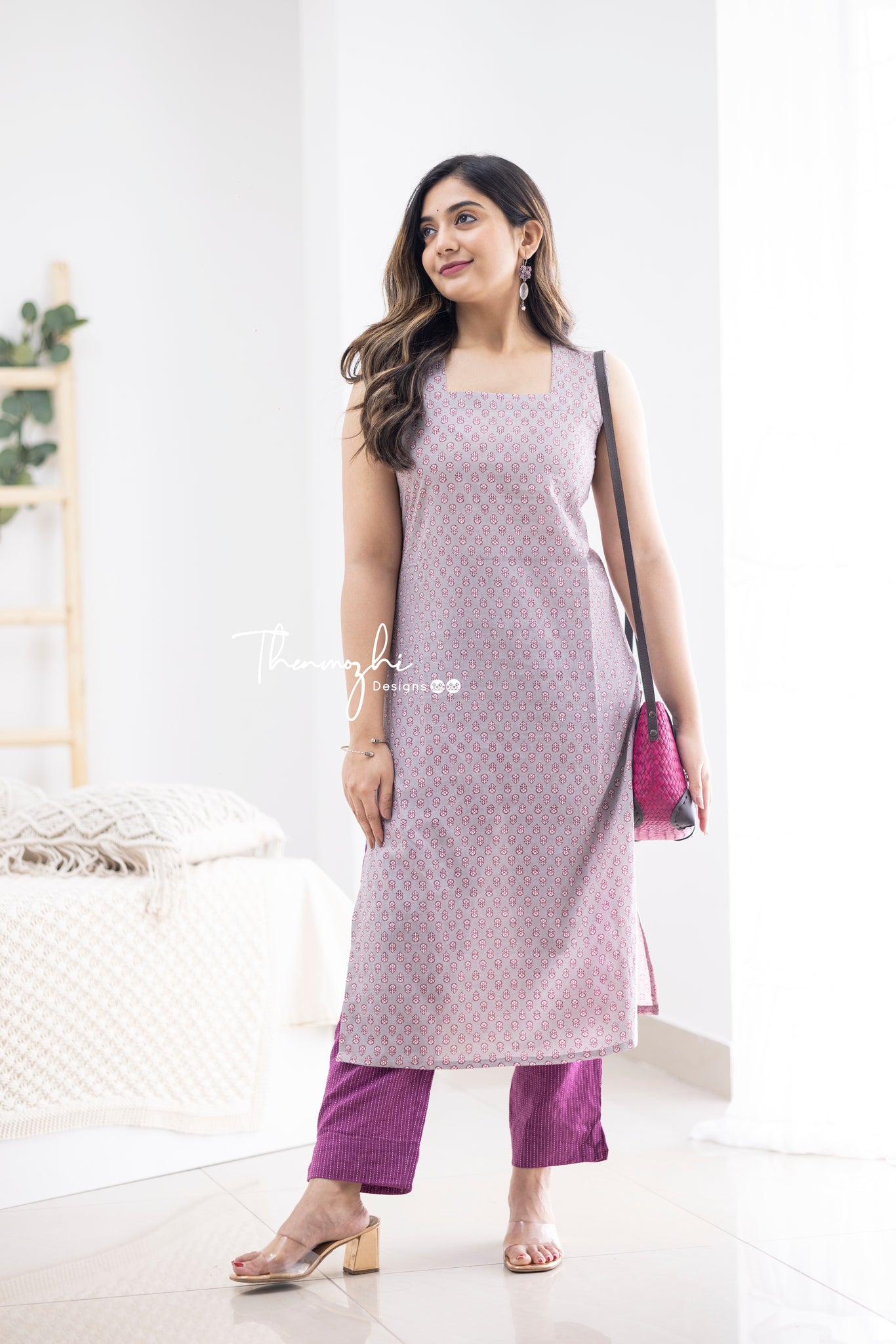 Amaya - Purple Cotton Kurta Set