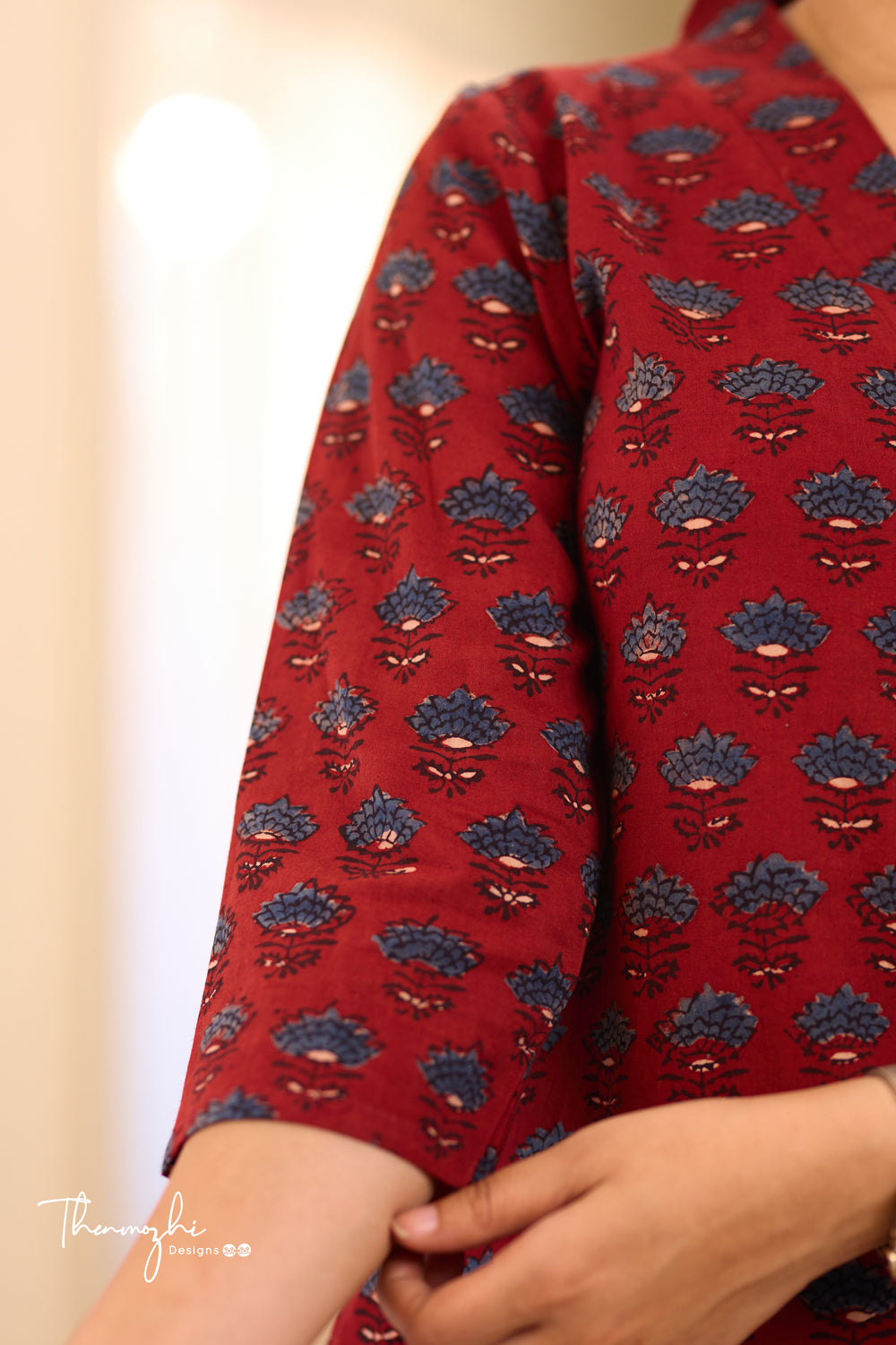 Maroon Ajrakh Kurta