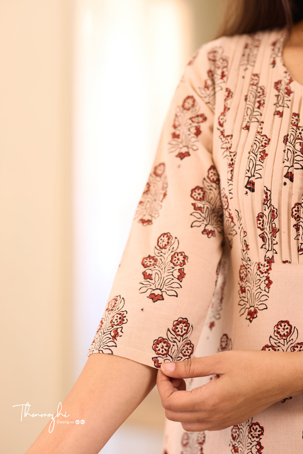 Half White Ajrakh Kurta