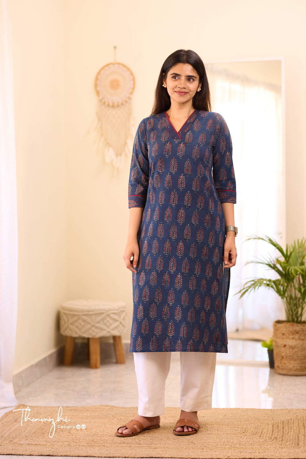 Blue Ajrakh Kurta