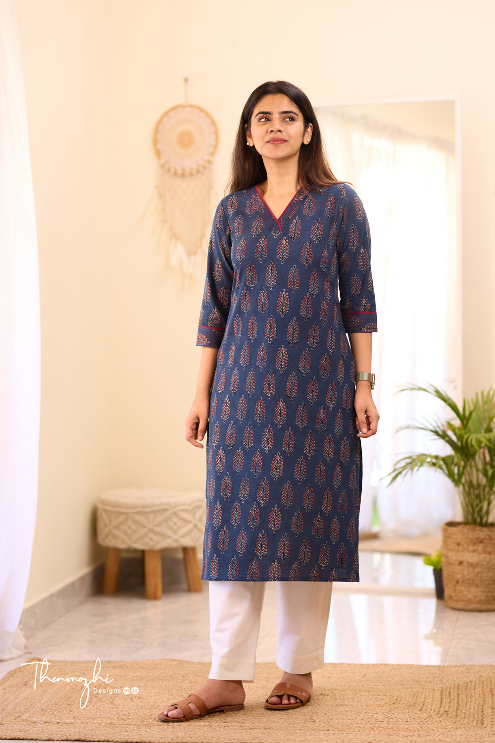 Blue Ajrakh Kurta
