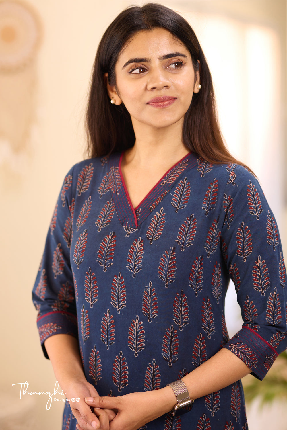 Blue Ajrakh Kurta
