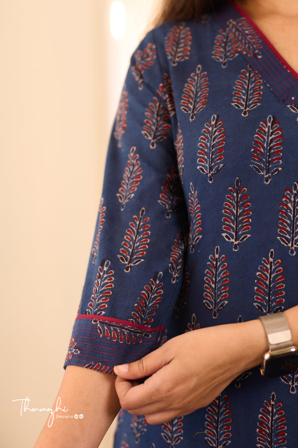 Blue Ajrakh Kurta