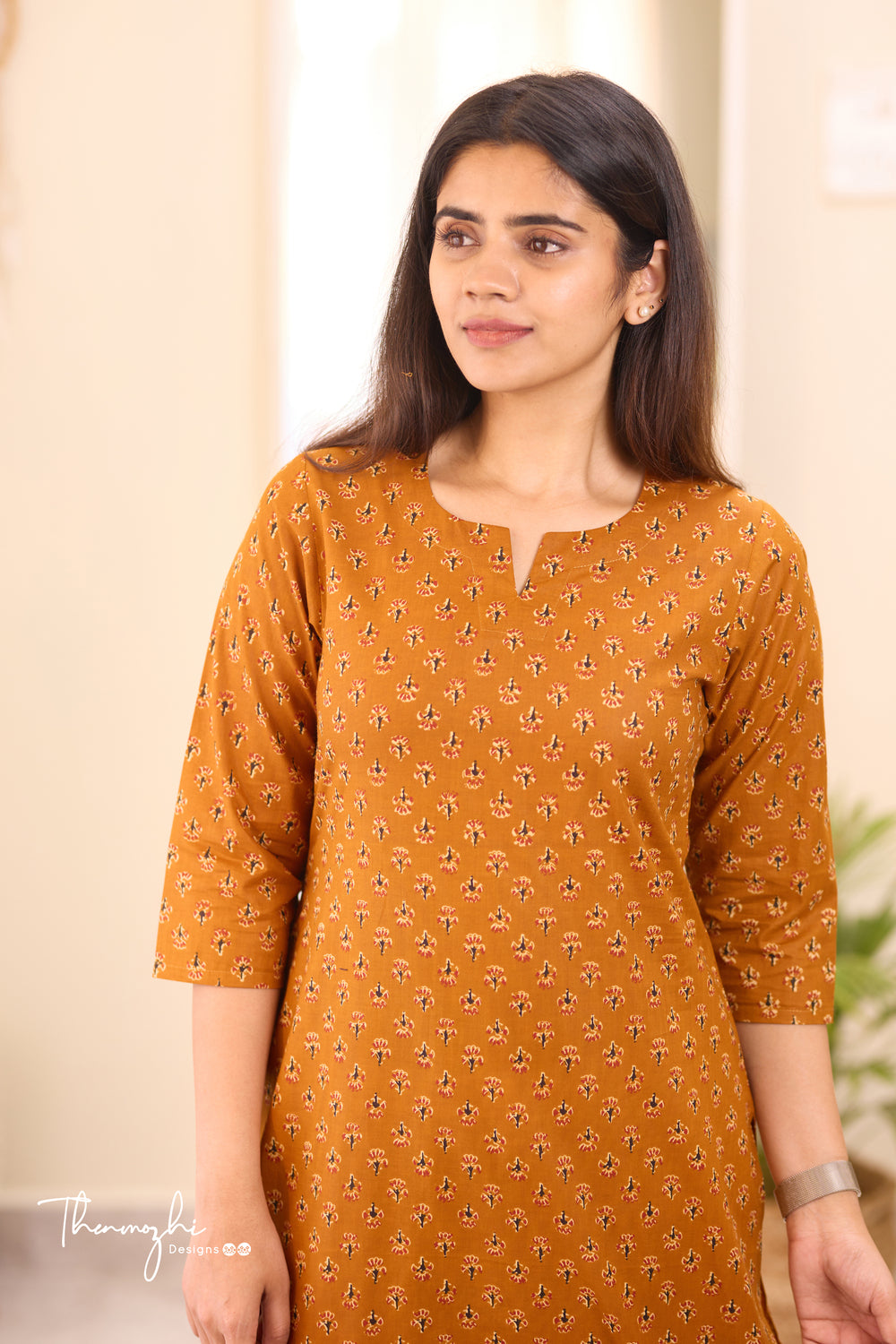 Mustard Cotton Kurta