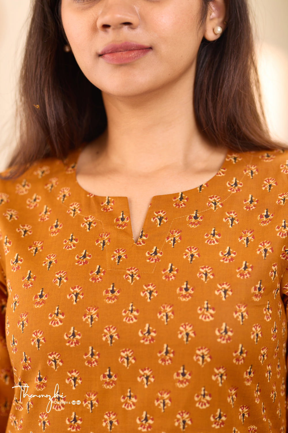 Mustard Cotton Kurta