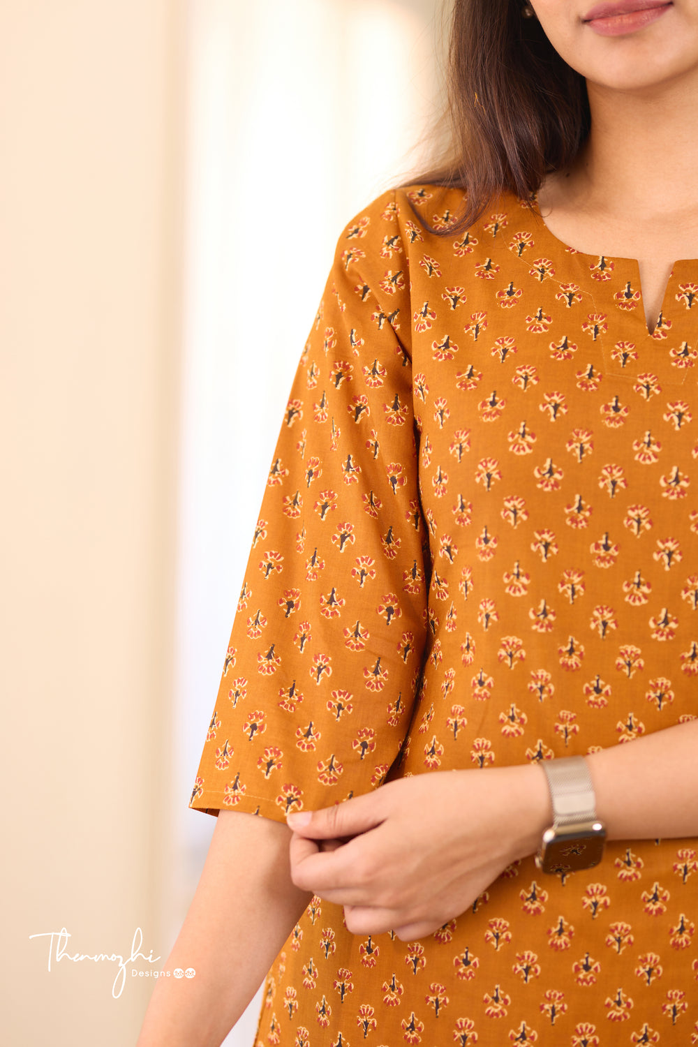 Mustard Cotton Kurta