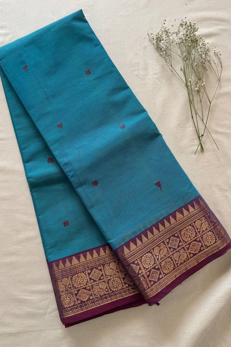 Butta Chettinad Cotton Saree CW238
