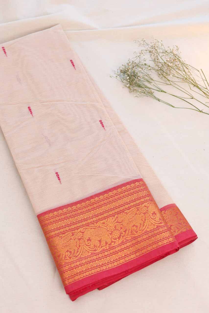 Butta Chettinad Cotton Saree CW353
