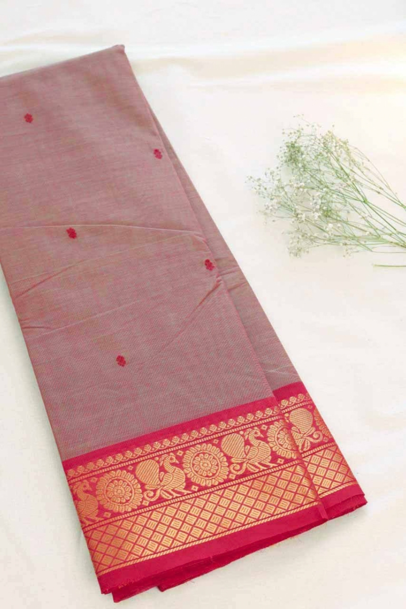 Butta Chettinad Cotton Saree CW414