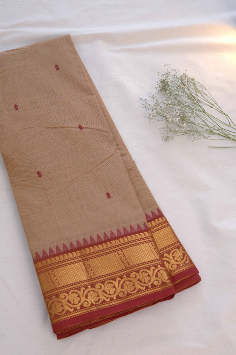 Butta Chettinad Cotton Saree CW416