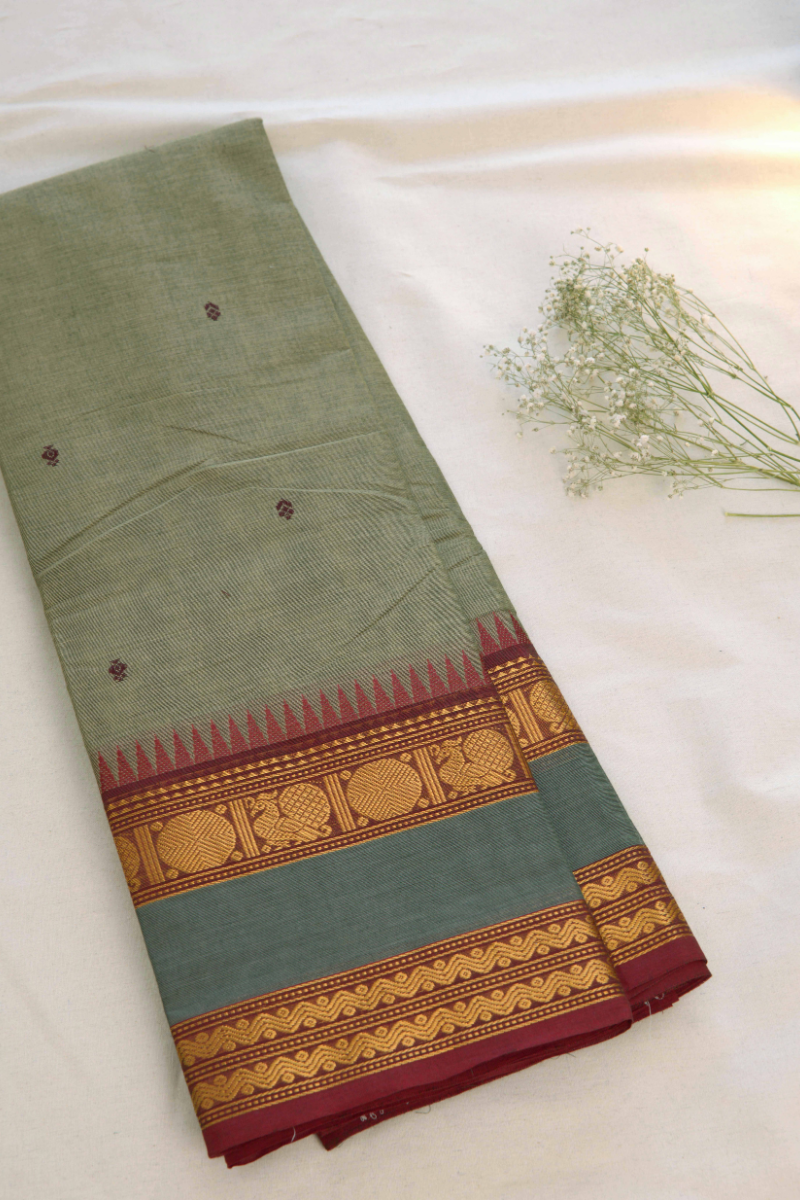 Butta Chettinad Cotton Saree CW418