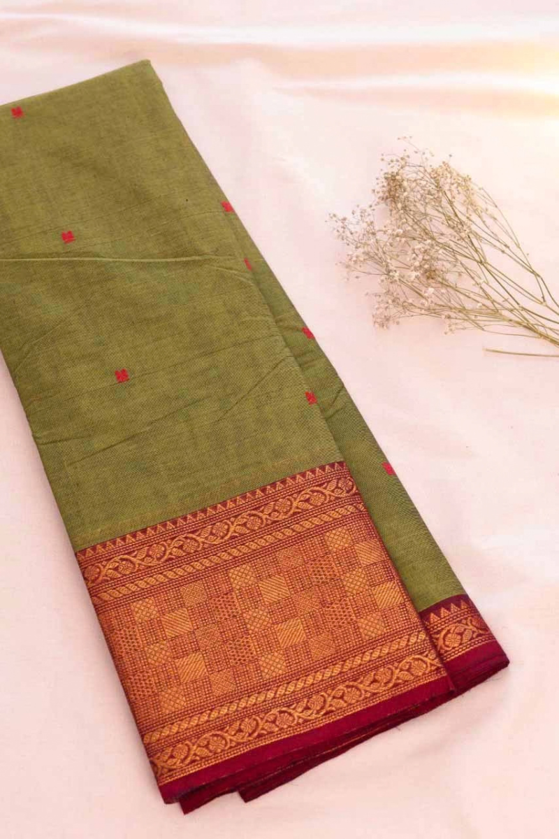 Butta Chettinad Cotton Saree CW403