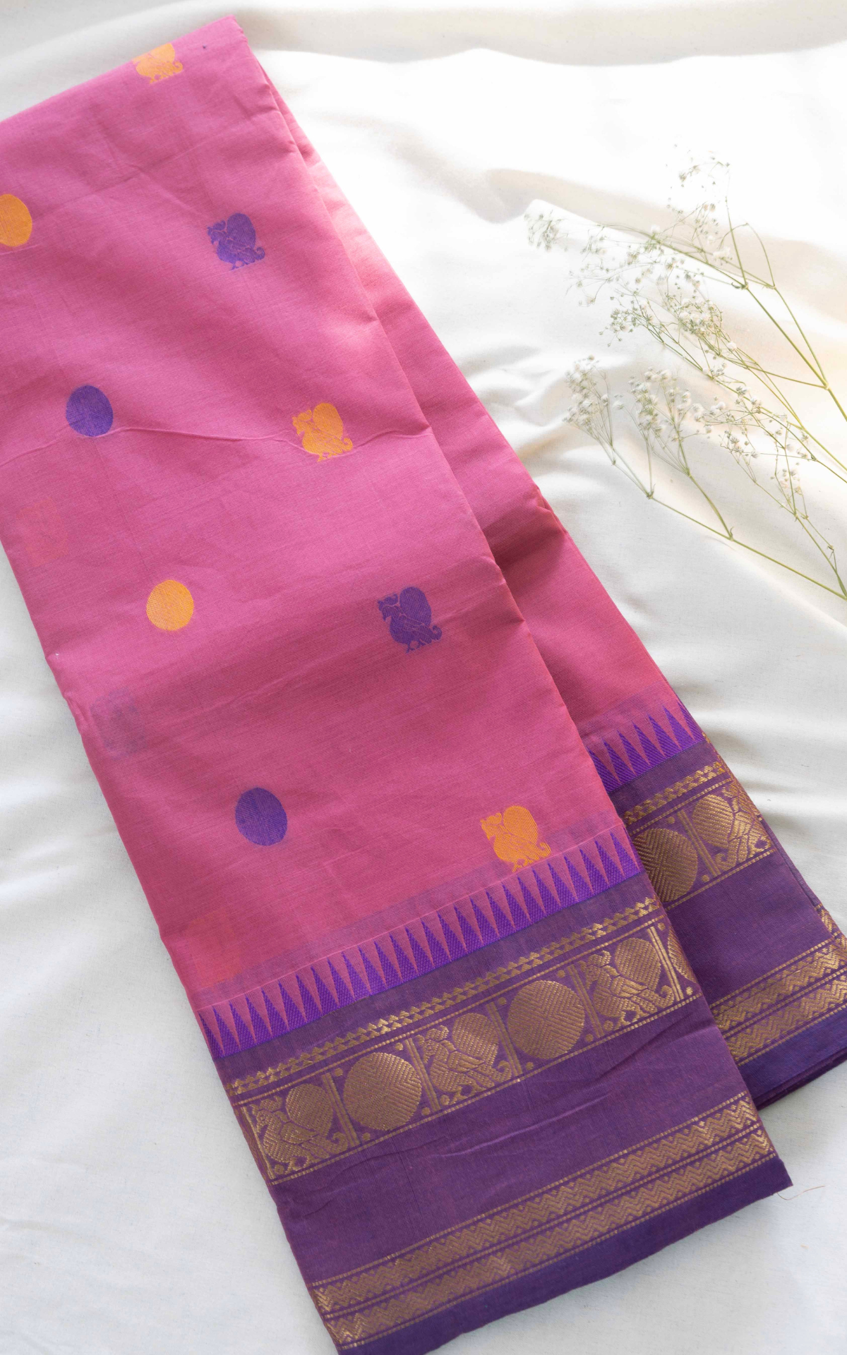 Butta Chettinad Cotton Saree CW557
