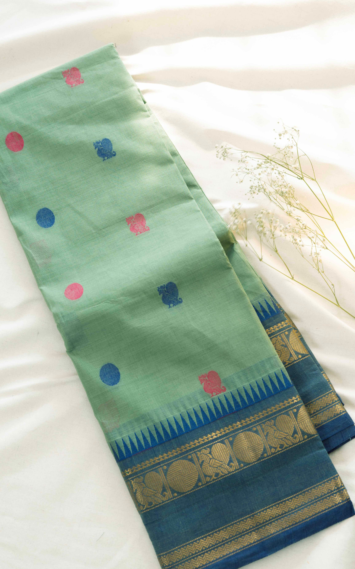 Butta Chettinad Cotton Saree CW559