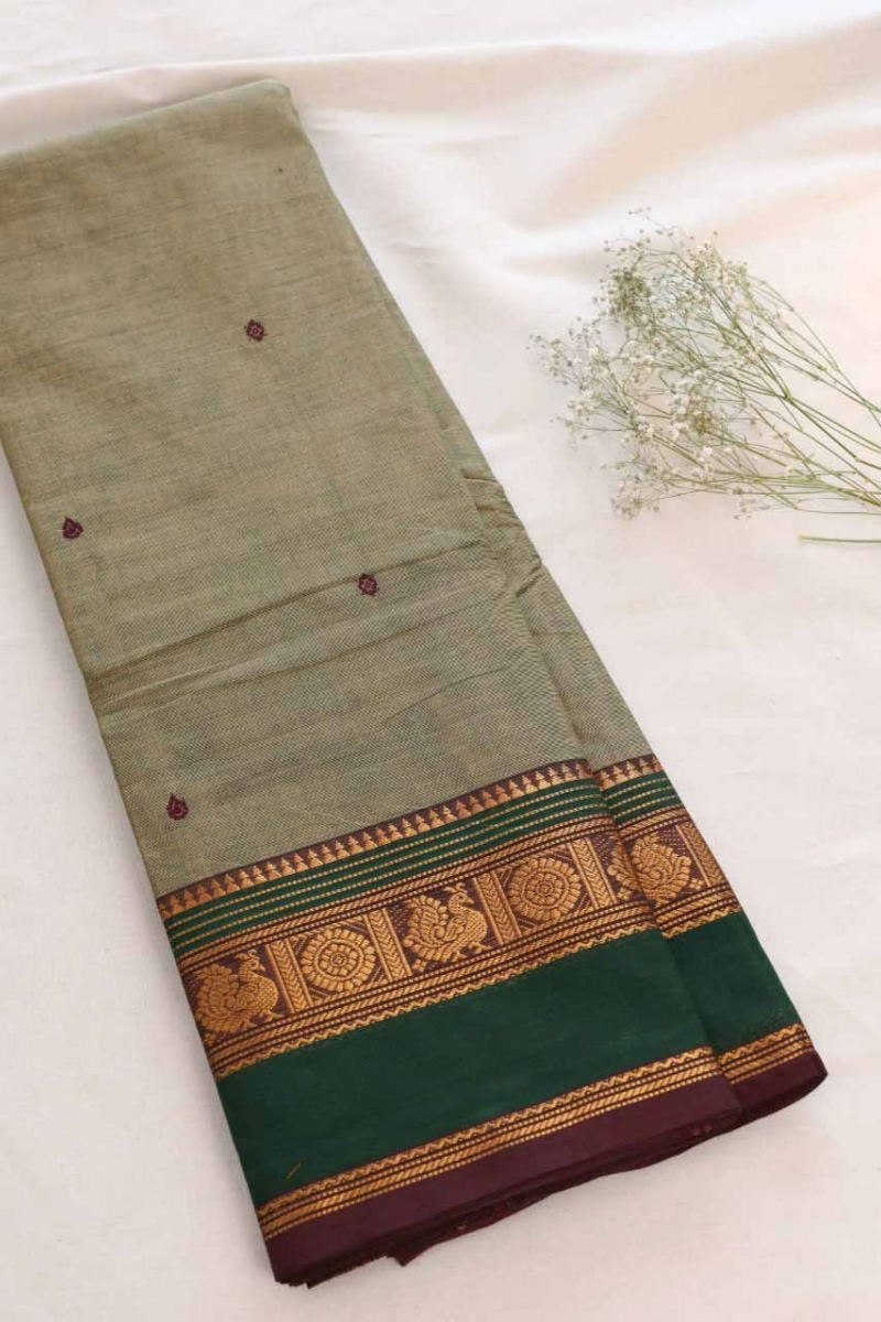 Butta Chettinad Cotton Saree CW430