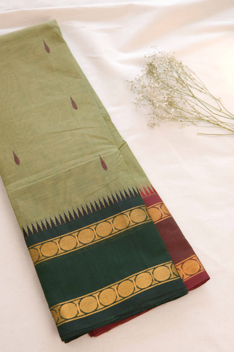 Butta Chettinad Cotton Saree CW432