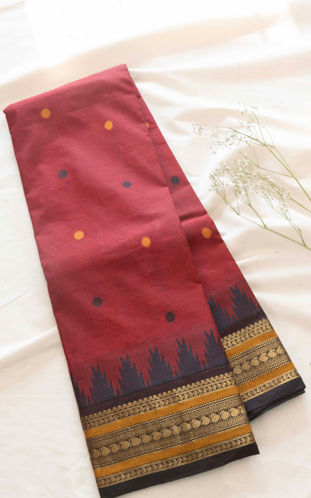 Butta Chettinad Cotton Saree CW568
