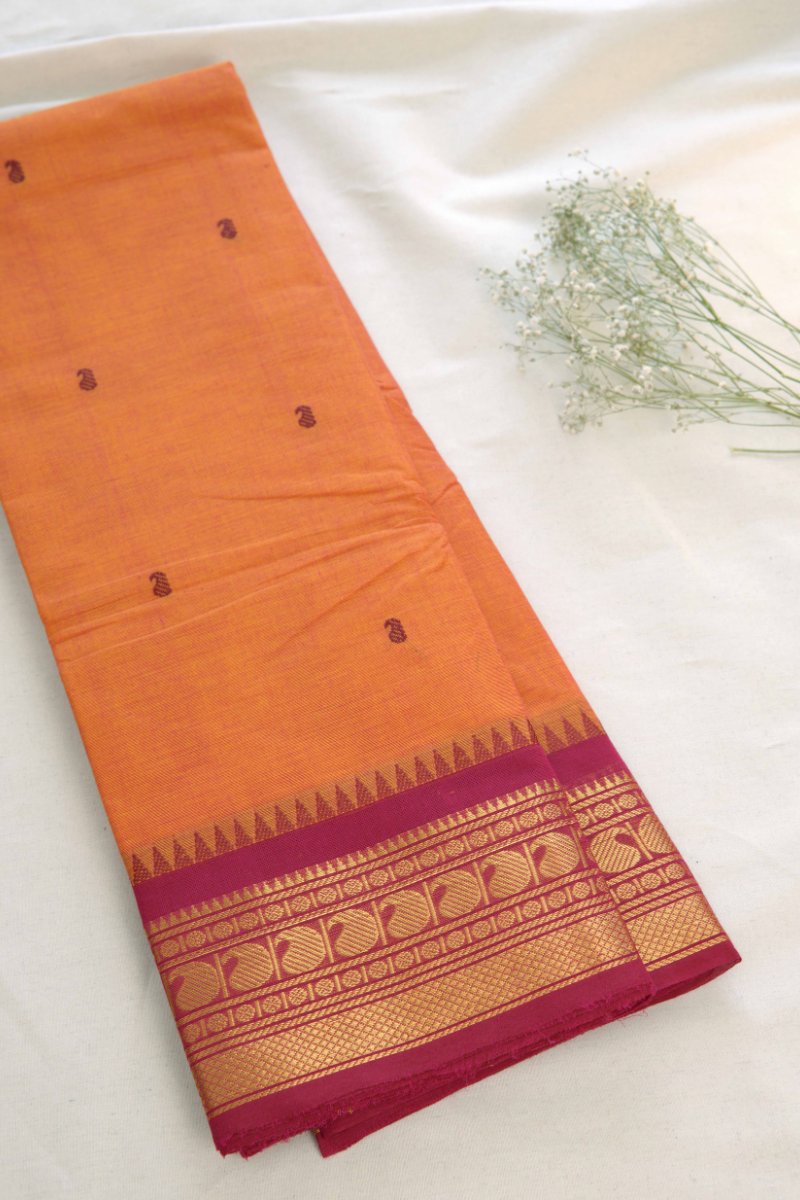 Butta Chettinad Cotton Saree CW434