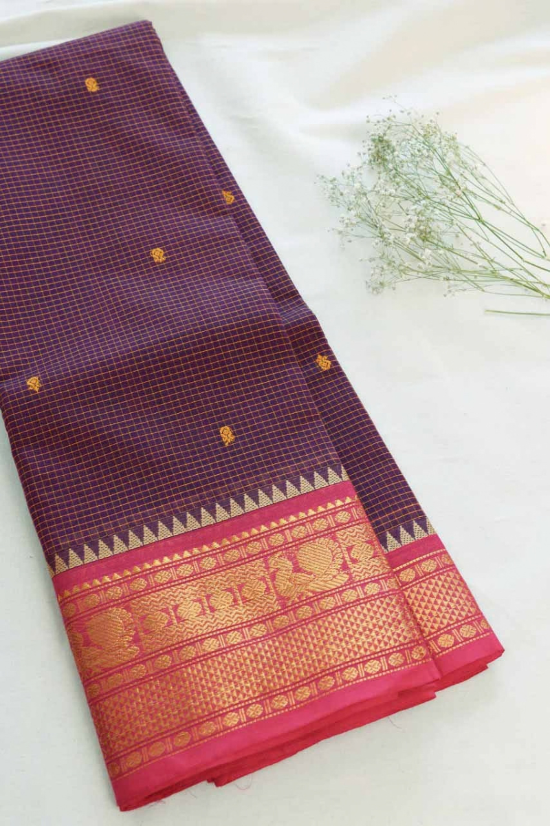Kattam Chettinad Cotton Saree CW436