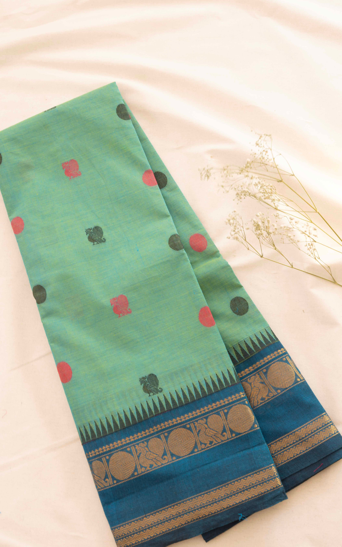 Butta Chettinad Cotton Saree CW572
