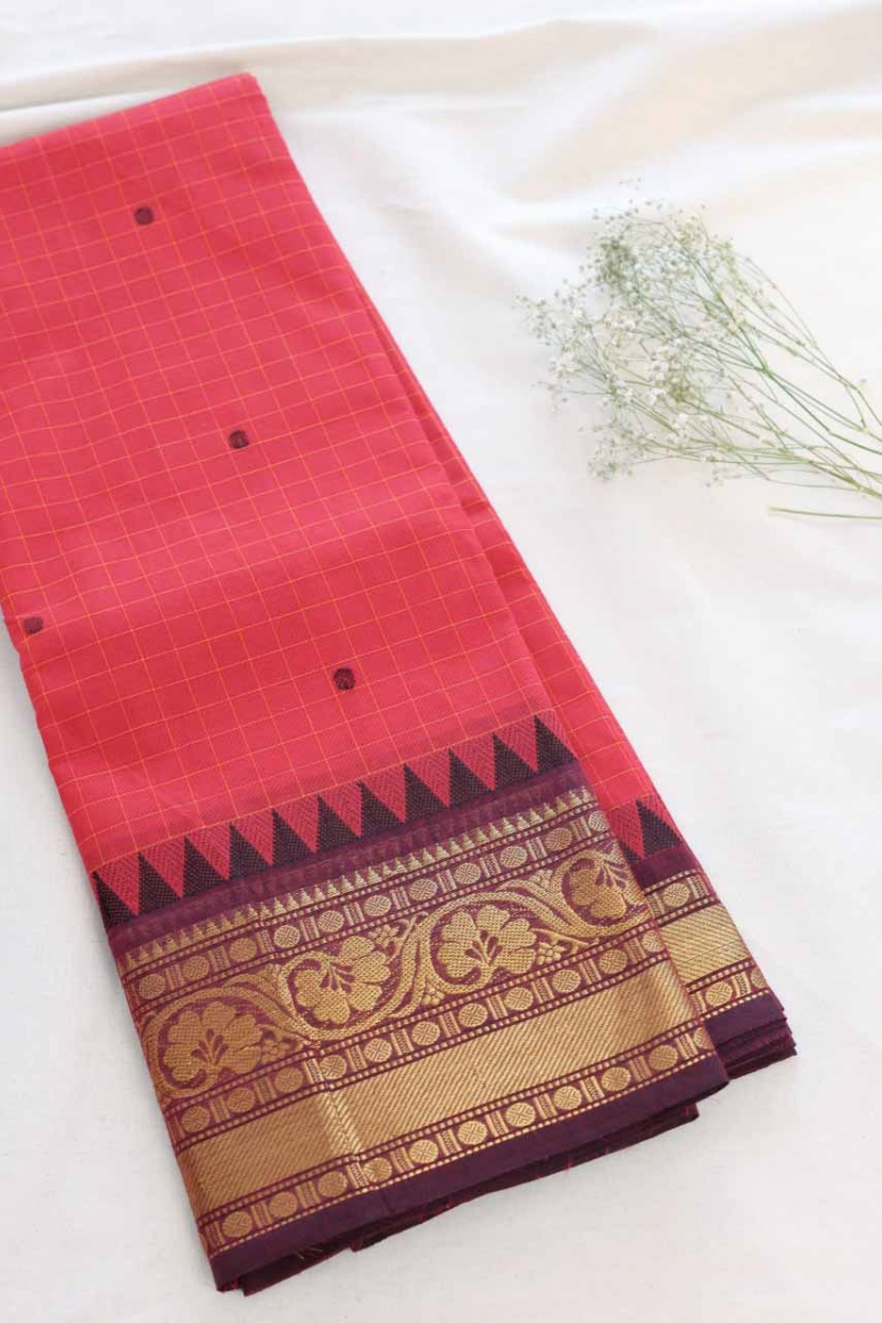 Kattam Chettinad Cotton Saree CW439