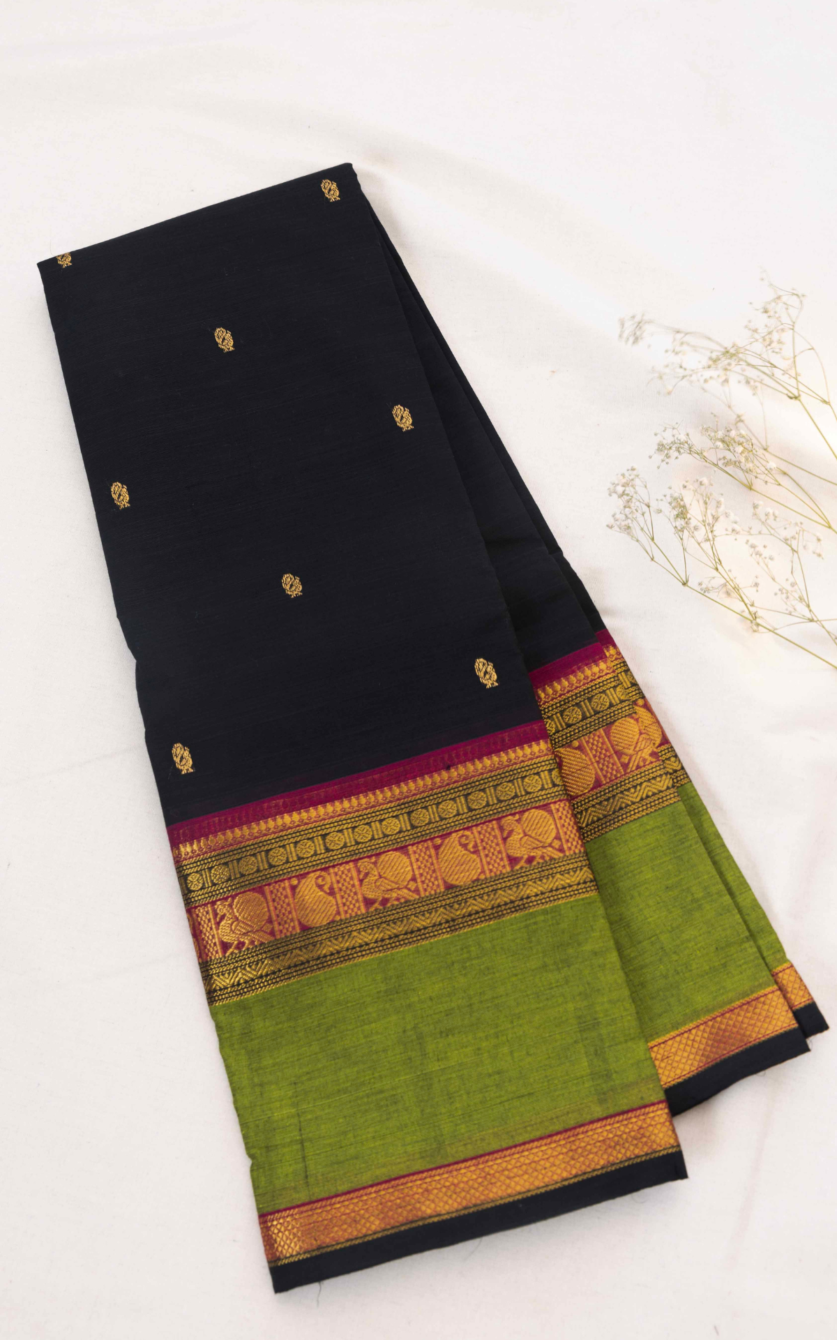 Butta Chettinad Cotton Saree CW575