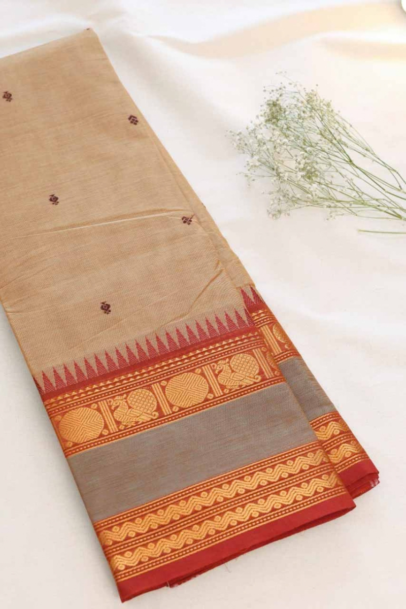 Butta Chettinad Cotton Saree CW448