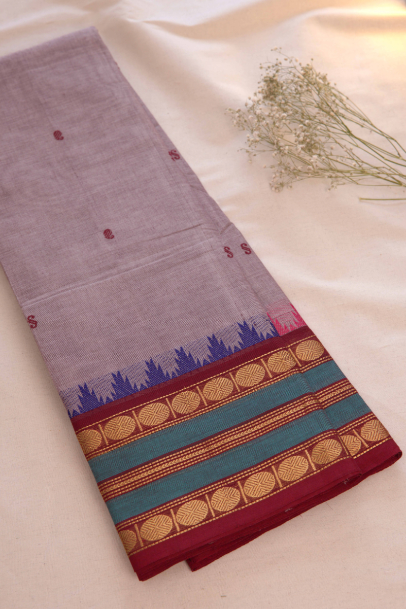 Butta Chettinad Cotton Saree CW449