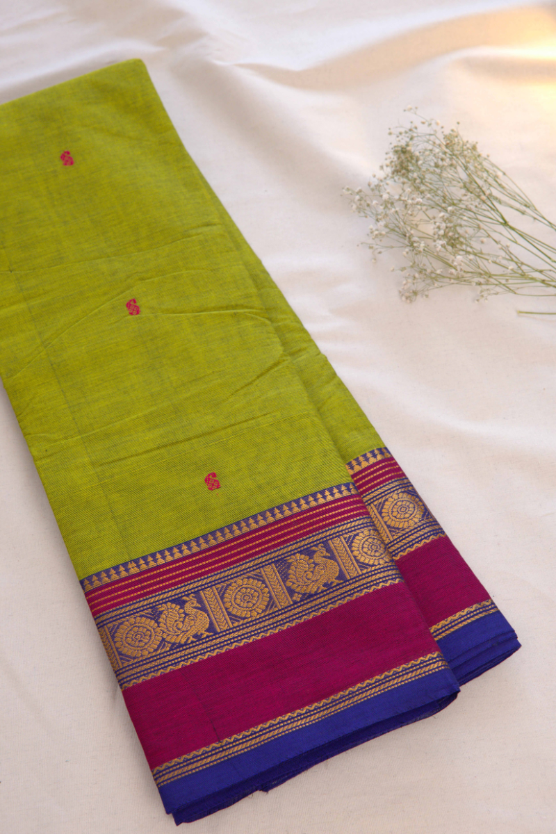 Butta Chettinad Cotton Saree CW450