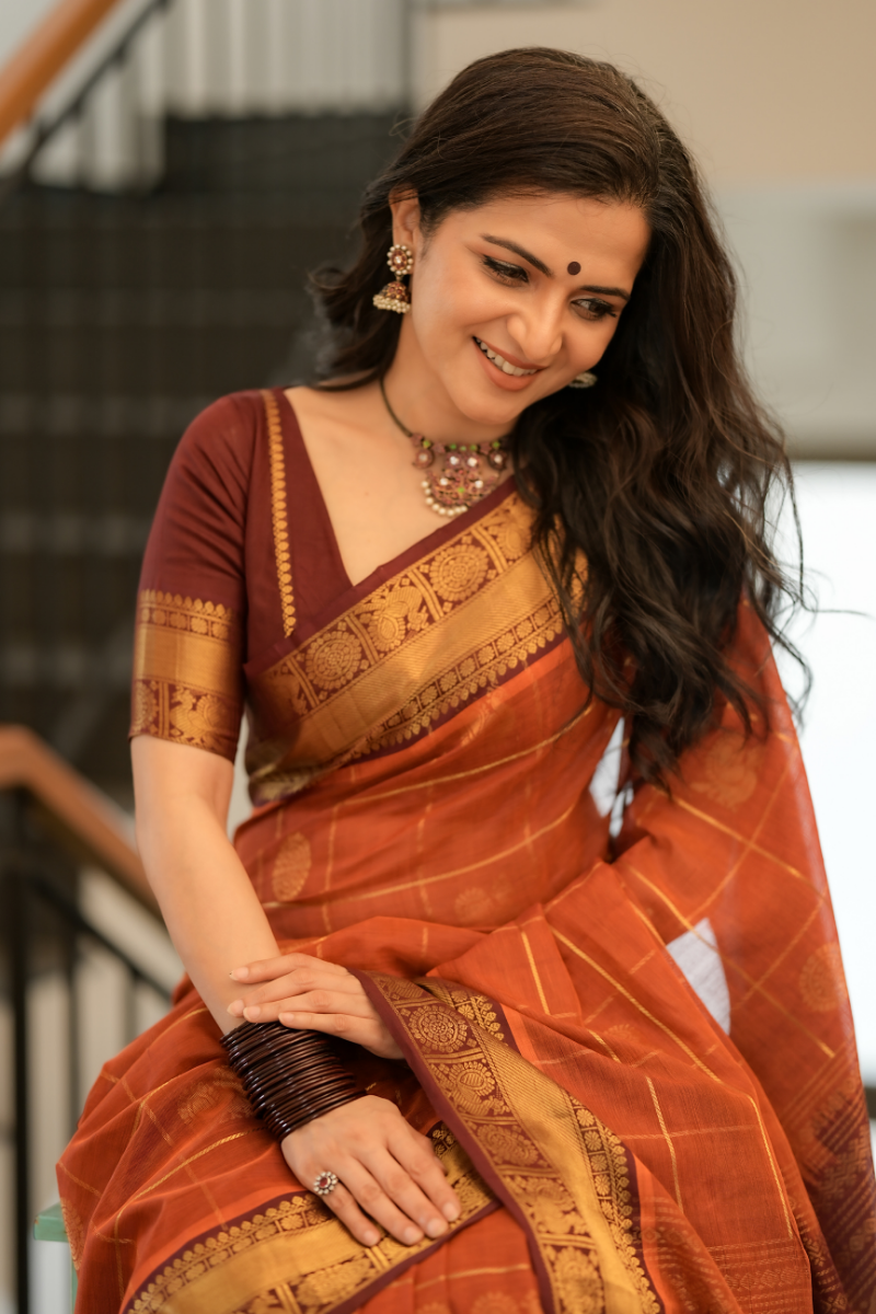 DD Kanchi Silk Cotton Saree