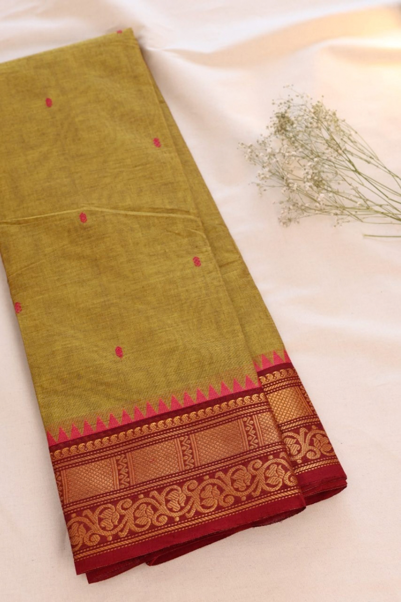 Butta Chettinad Cotton Saree CW451