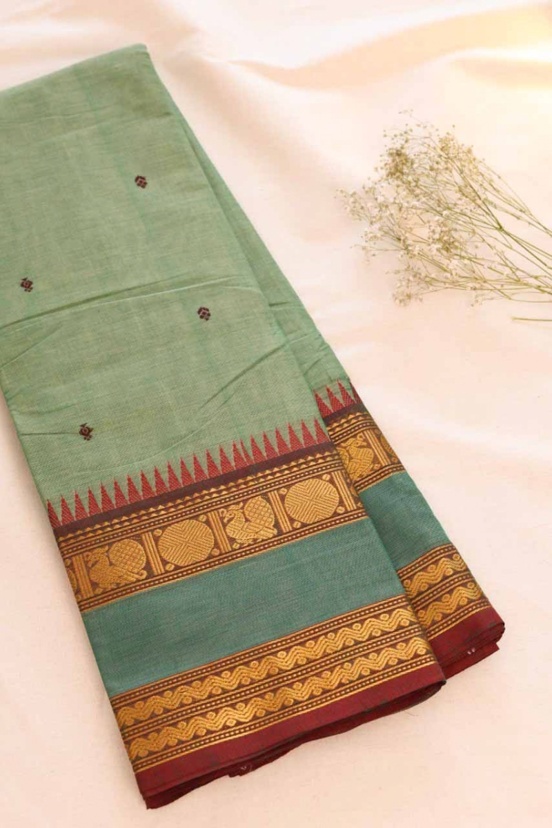Butta Chettinad Cotton Saree CW453