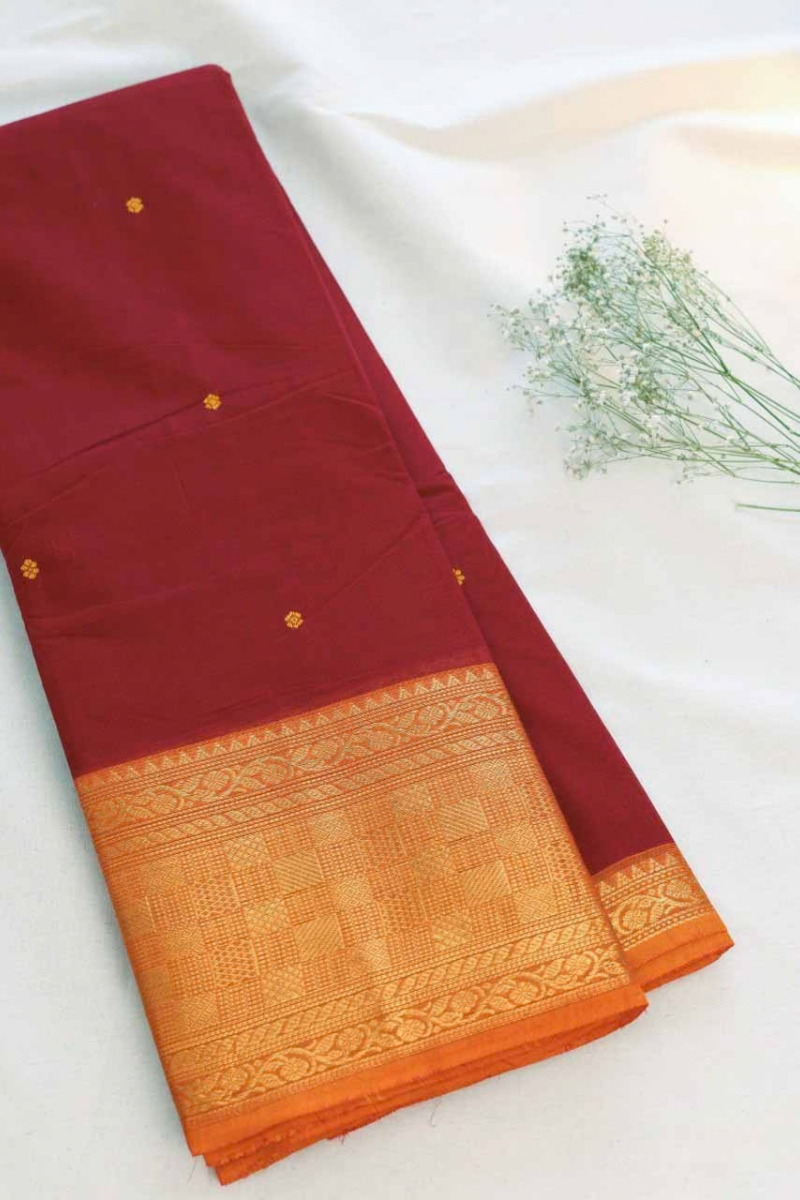 Butta Chettinad Cotton Saree CW454