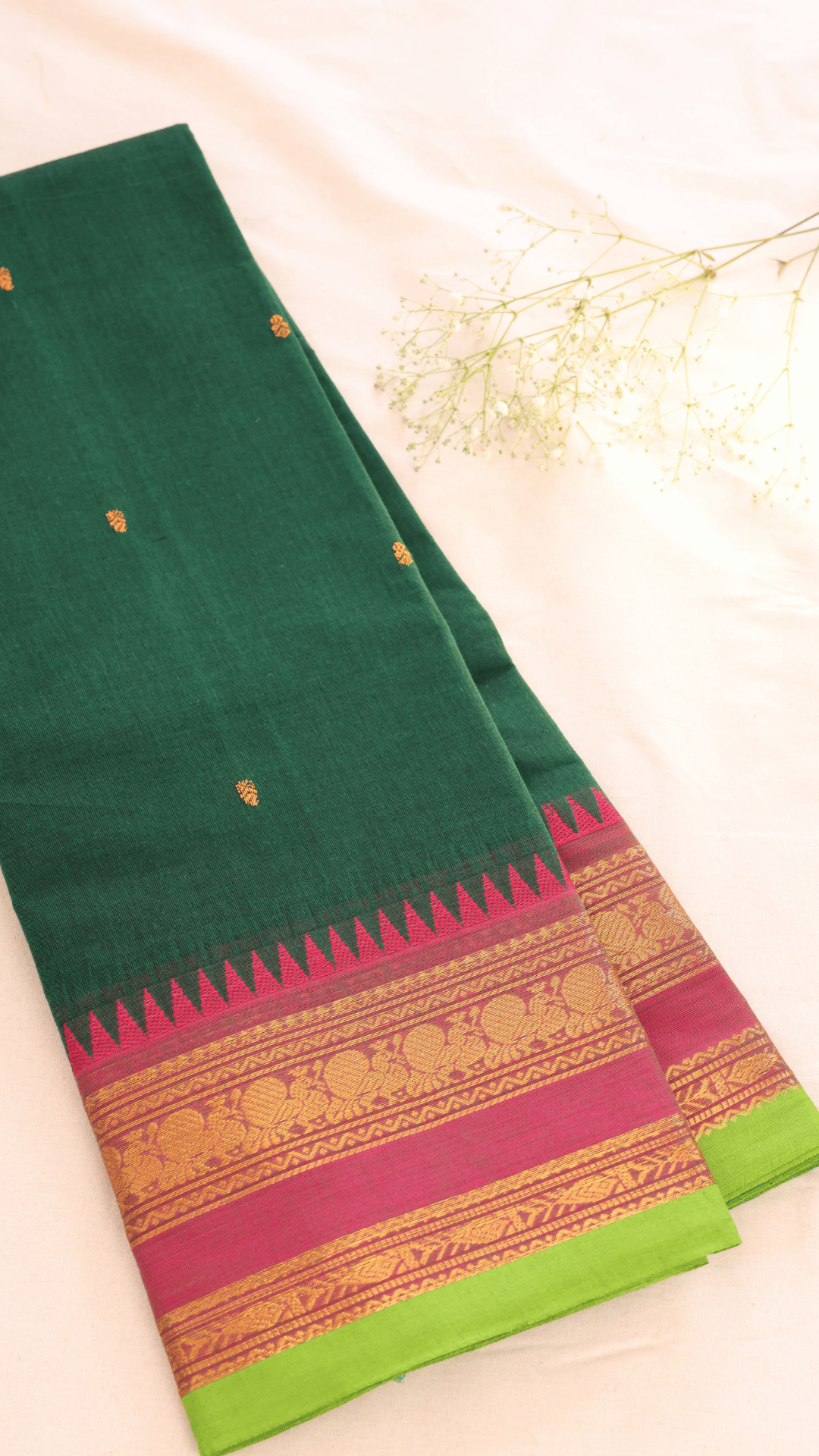 Butta Chettinad Cotton Saree CW206