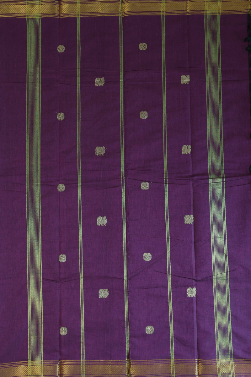Butta Chettinad Cotton Saree CW473