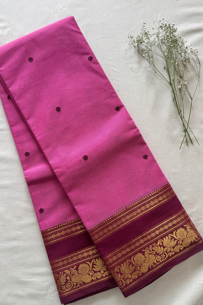Butta Chettinad Cotton Saree CW250