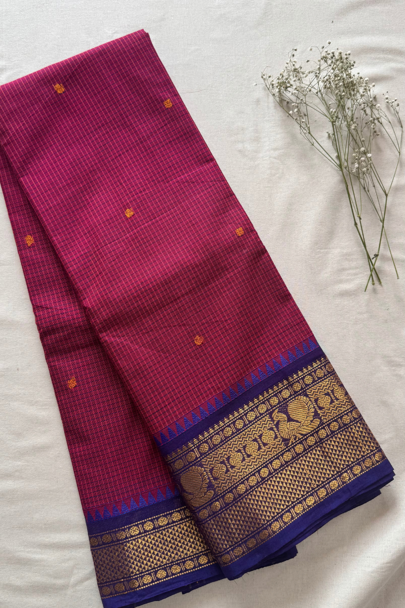 Kattam Chettinad Cotton Saree CW252