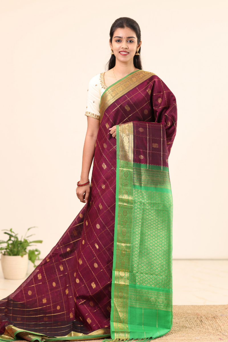 Kanchi Silk Cotton Saree A128