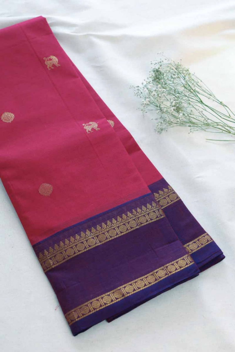 Butta Chettinad Cotton Saree CW476