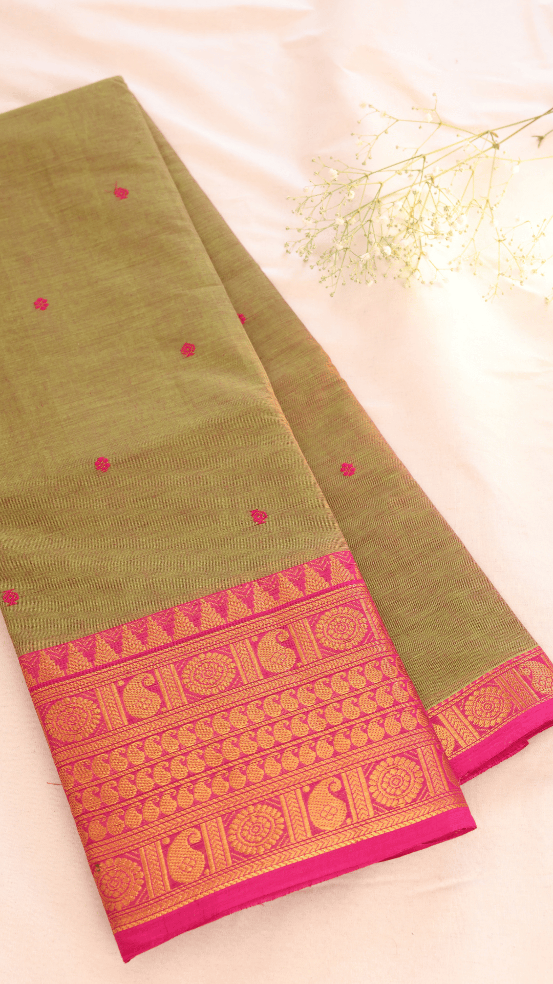 Butta Chettinad Cotton Saree CW199
