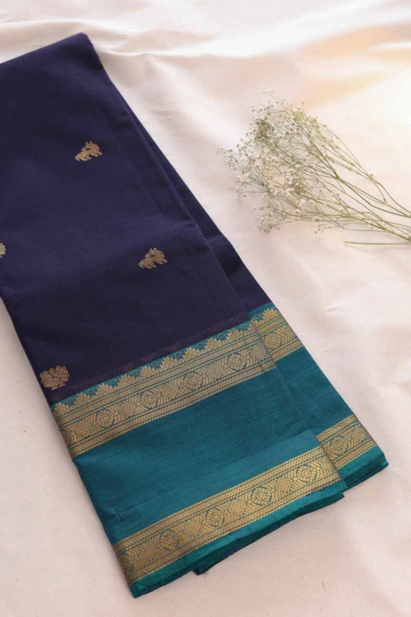 Butta Chettinad Cotton Saree CW477