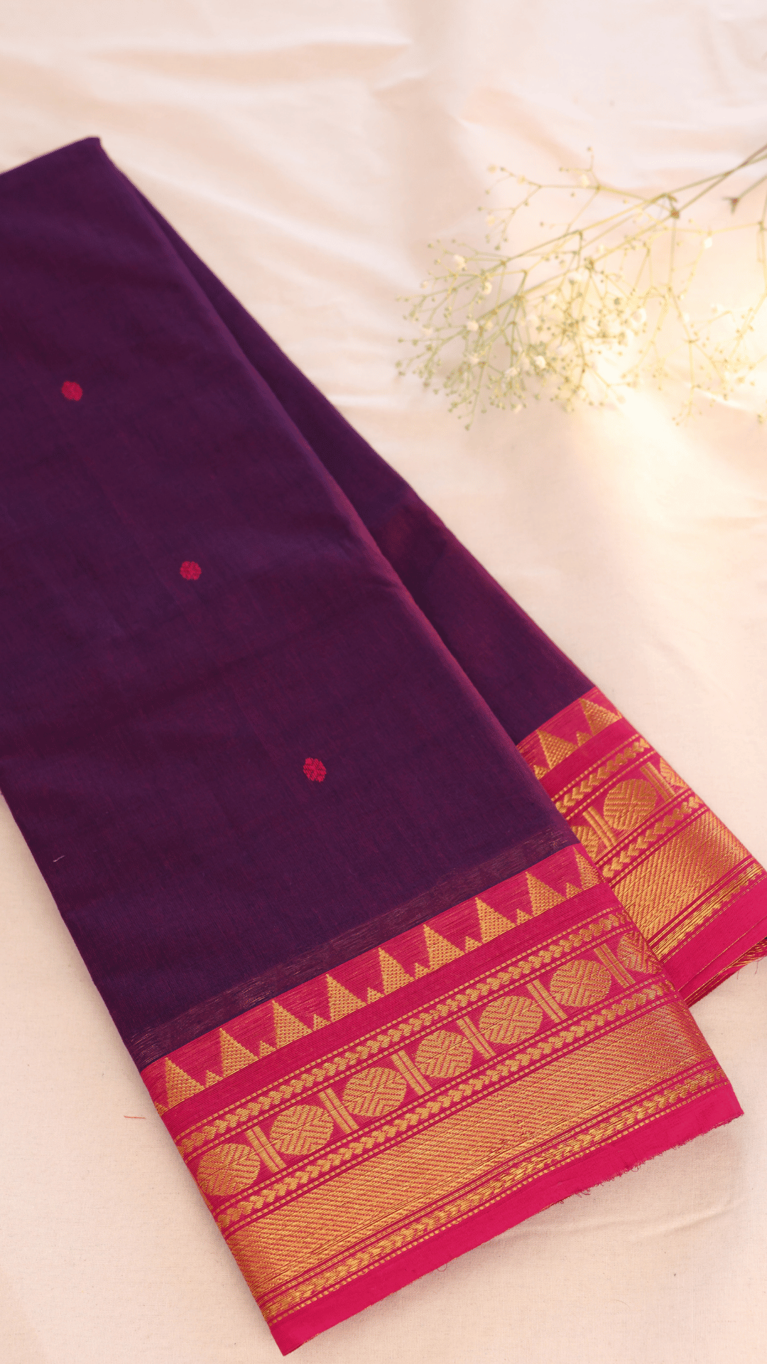 Butta Chettinad Cotton Saree CW198