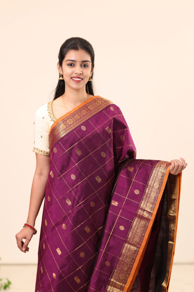 Kanchi Silk Cotton Saree A129