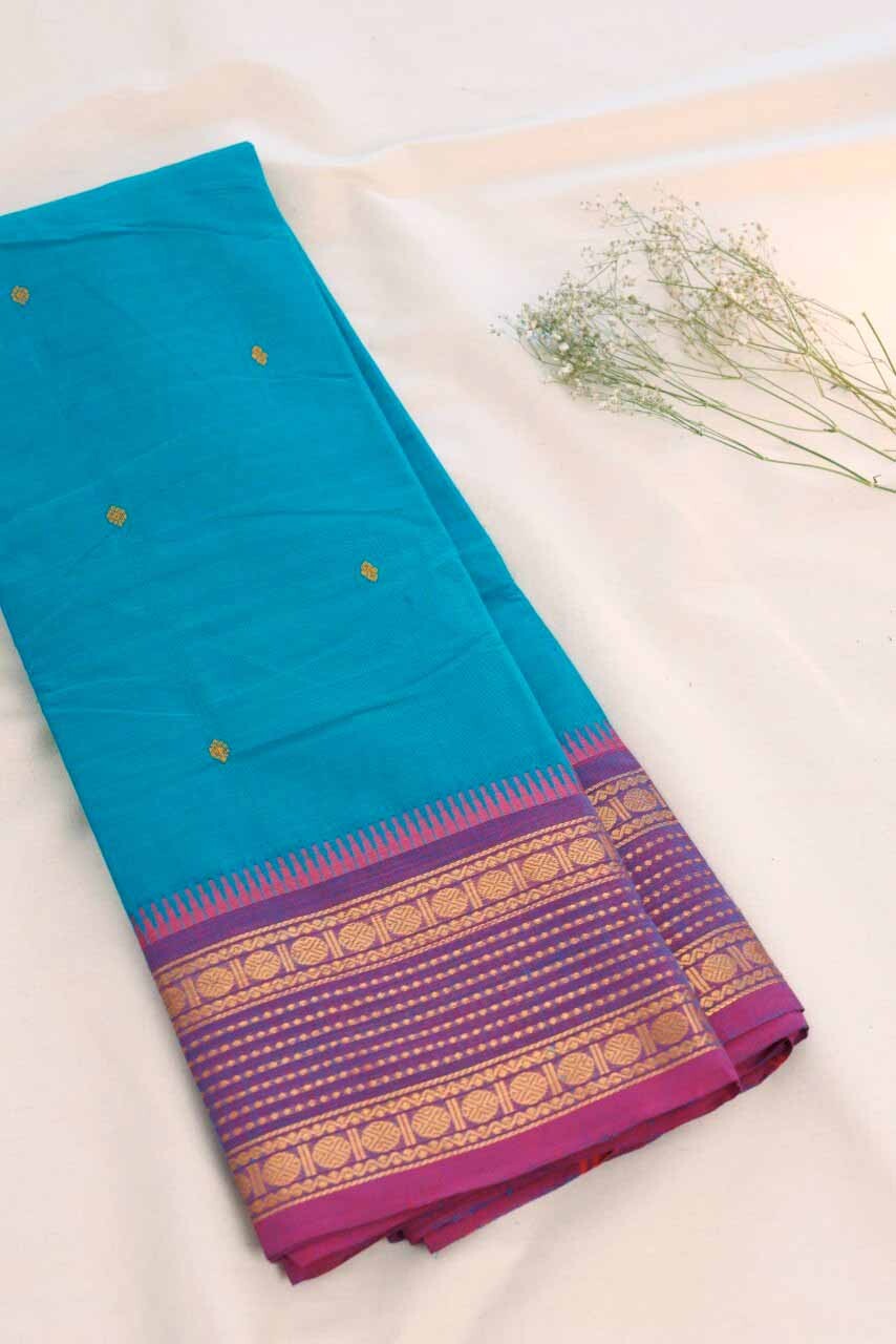 Butta Chettinad Cotton Saree CW349