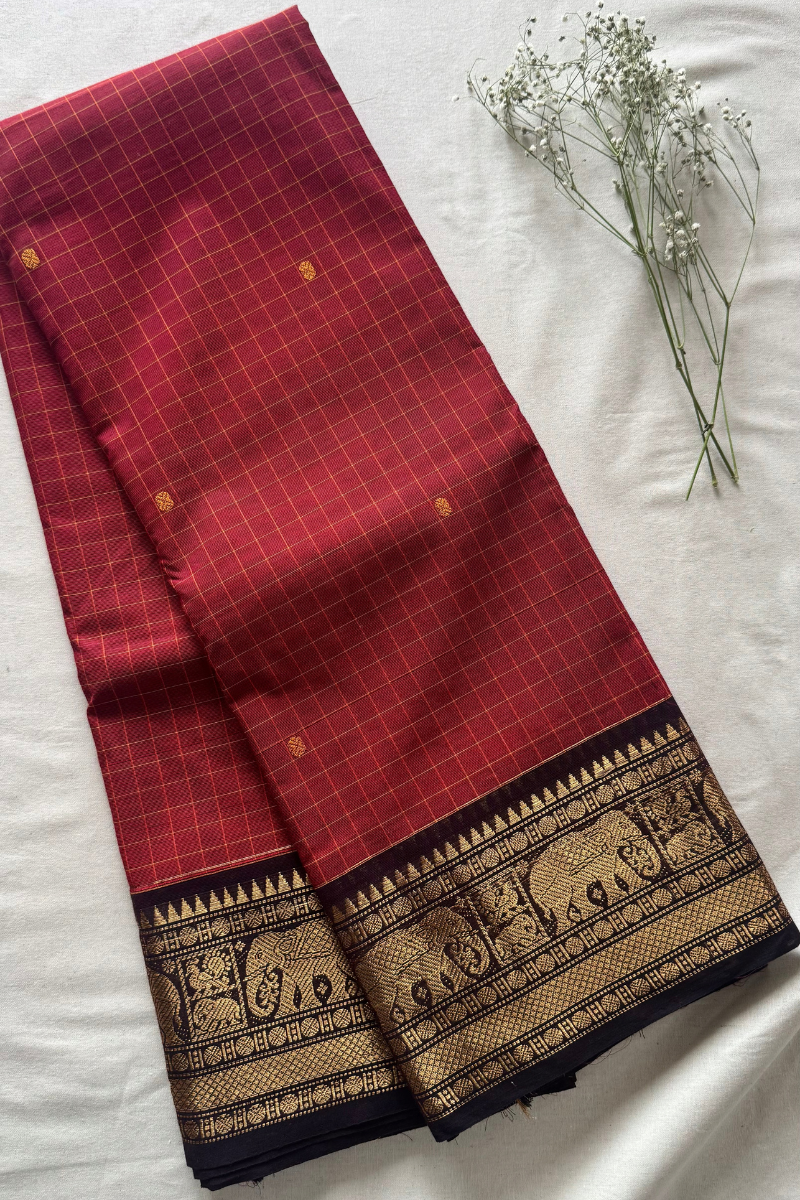Kattam Chettinad Cotton Saree CW258