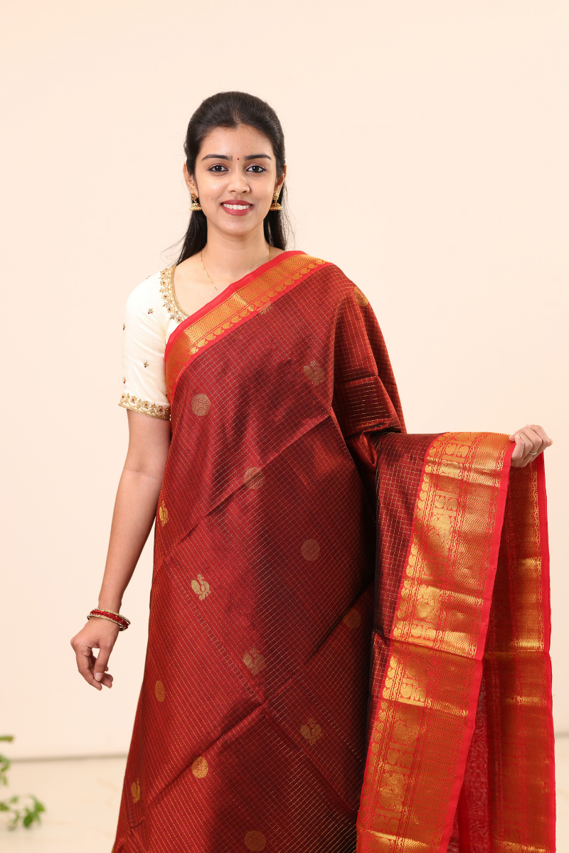 Kanchi Silk Cotton Saree A130