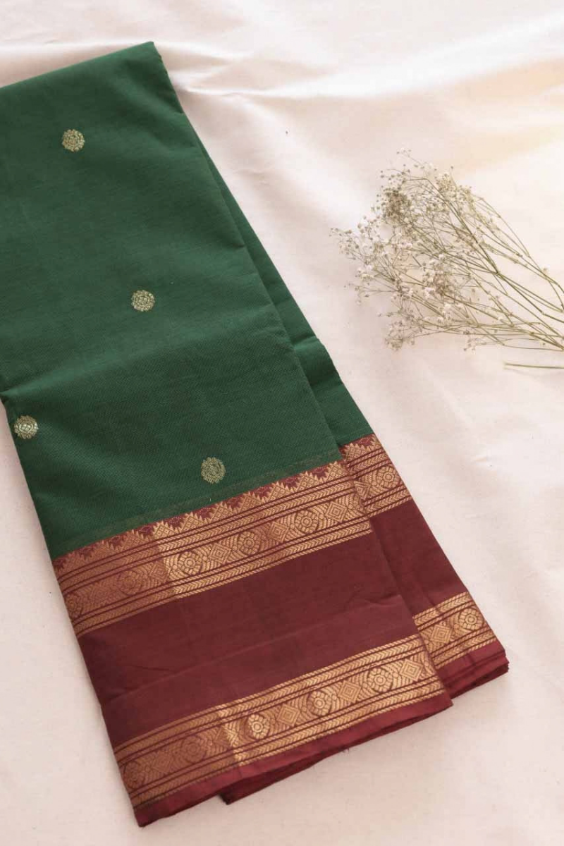 Butta Chettinad Cotton Saree CW479
